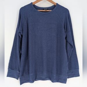 Buffalo David Bitton Blue Heathered Sweater Size Large,‎ Boyfriend Fit